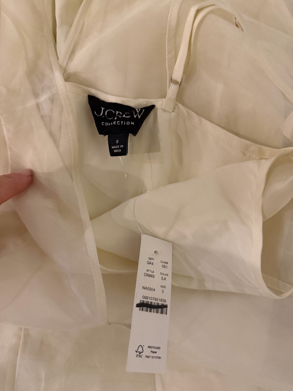 J CREW SIZE 0 Collection layered organza shift dress CN863 - Picture 6 of 7